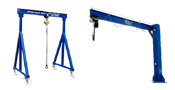mobile lifting gantry Vs swing jib crane